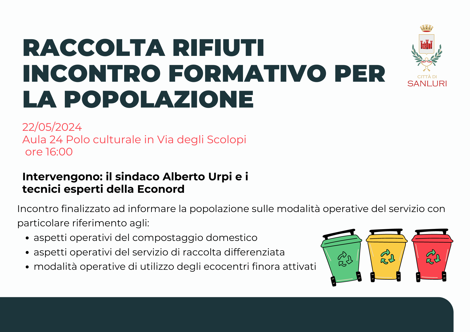 RIFIUTI INCONTRO CON LA POPOLAZIONE