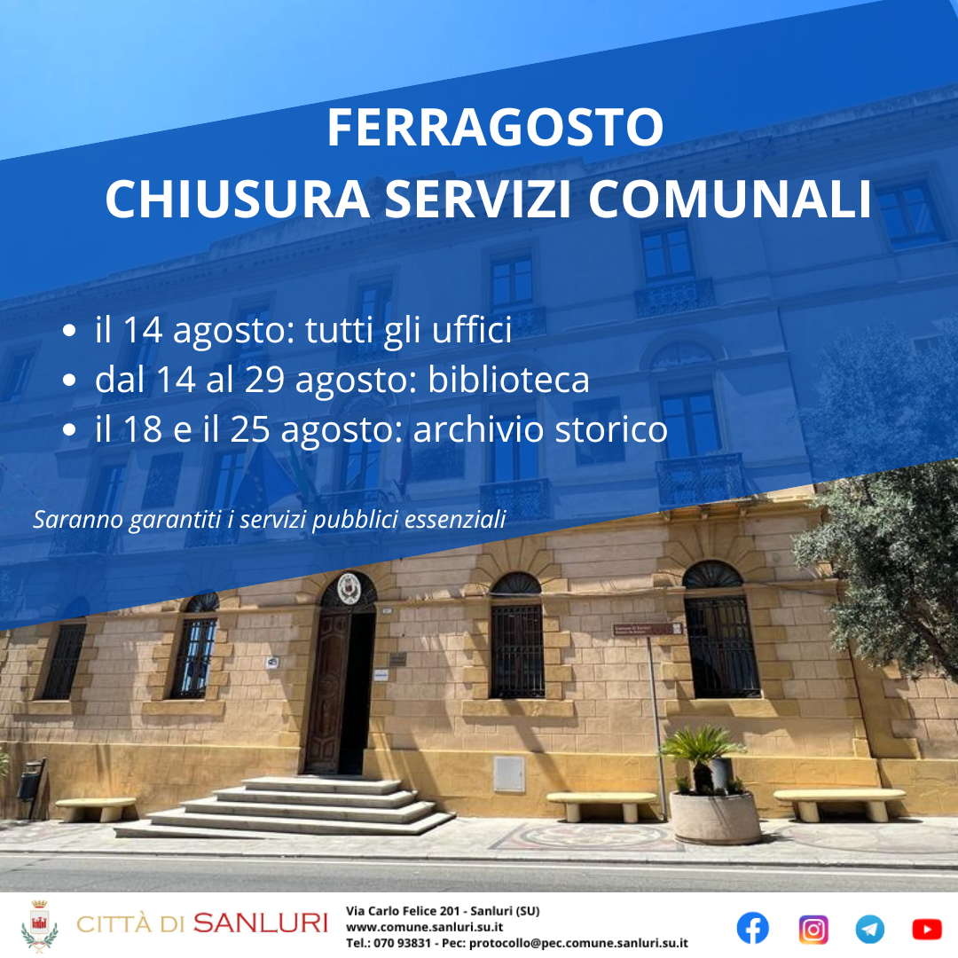 ferragosto chiusura uffici comunali